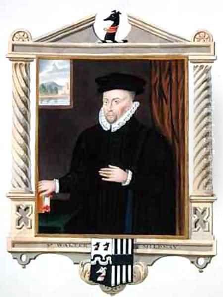 Portrait of Sir Walter Mildmay from Memoirs of the Court of Queen Elizabeth Oil Painting by Sarah Countess of Essex