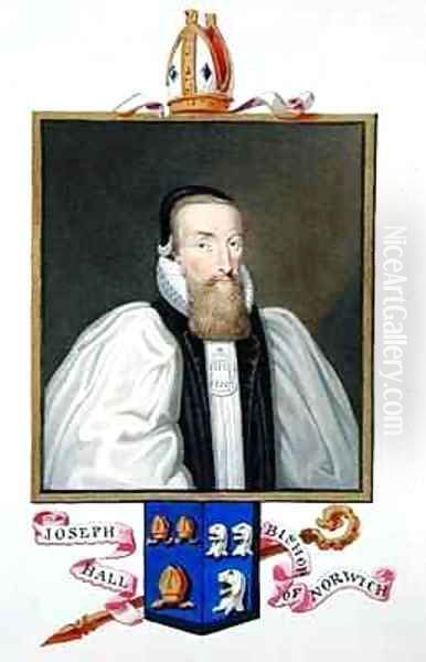 Portrait of Joseph Hall Bishop of Norwich from Memoirs of the Court of Queen Elizabeth Oil Painting by Sarah Countess of Essex