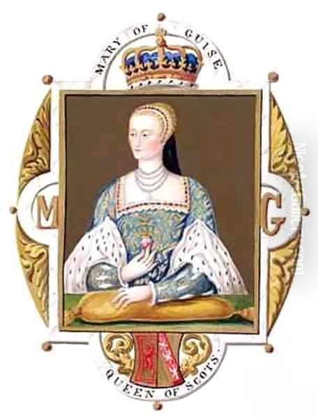 Portrait of Mary of Guise Queen of Scotland from Memoirs of the Court of Queen Elizabeth Oil Painting by Sarah Countess of Essex