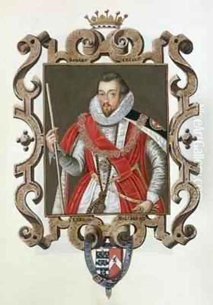 Portrait of Robert Cecil 1st Earl of Salisbury from Memoirs of the Court of Queen Elizabeth Oil Painting by Sarah Countess of Essex