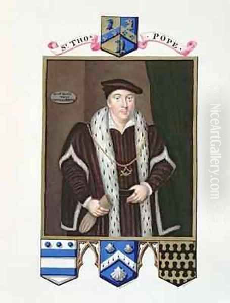 Portrait of Sir Thomas Pope from Memoirs of the Court of Queen Elizabeth Oil Painting by Sarah Countess of Essex