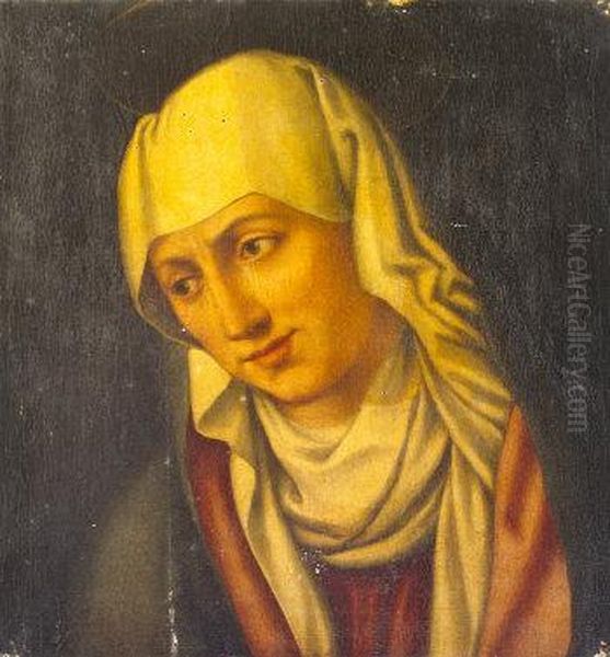 Head Of The Virgin Oil Painting by Sebastiano Del Piombo