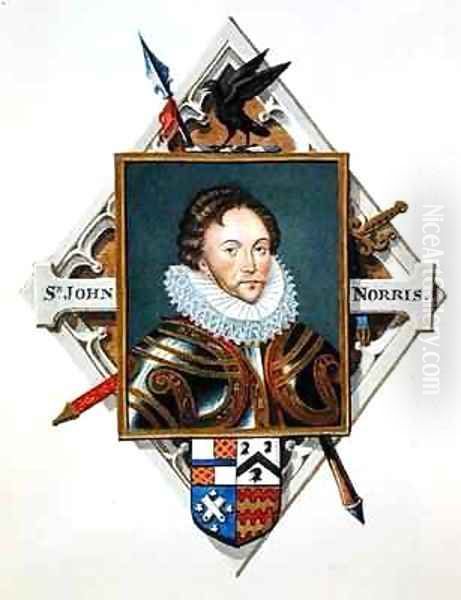 Portrait of Captain Sir John Norris from Memoirs of the court of Queen Elizabeth Oil Painting by Sarah Countess of Essex