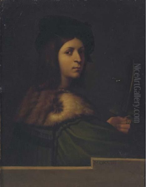 Portrait Of A Violinist Oil Painting by Sebastiano Del Piombo