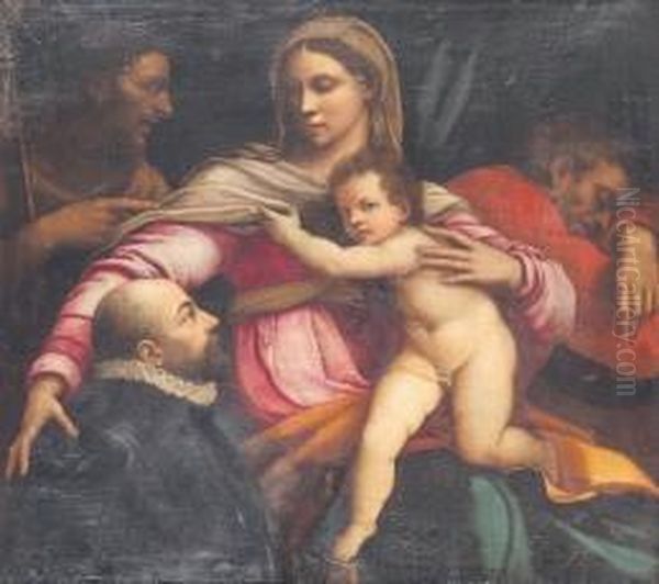 Sacra Famiglia Oil Painting by Sebastiano Del Piombo