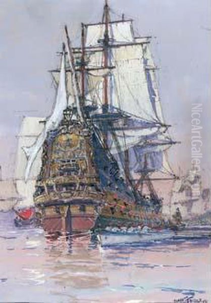 Peintre Officiel De La Marine En 1907 by Albert Sebille