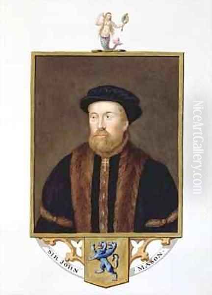 Portrait of Sir John Mason 1503-66 from Memoirs of the Court of Queen Elizabeth Oil Painting by Sarah Countess of Essex