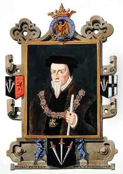 Portrait of Sir William Paulet Marquis of Winchester from Memoirs of the Court of Queen Elizabeth Oil Painting by Sarah Countess of Essex