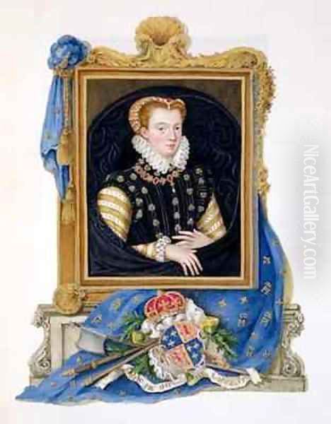 Portrait of Mary Queen of Scots from Memoirs of the Court of Queen Elizabeth 2 Oil Painting by Sarah Countess of Essex