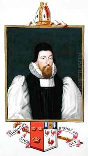 Portrait of Richard Cox Bishop of Ely from Memoirs of the Court of Queen Elizabeth Oil Painting by Sarah Countess of Essex