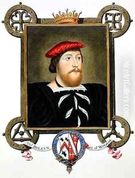 Portrait of Thomas Boleyn Earl of Wiltshire from Memoirs of the Court of Queen Elizabeth Oil Painting by Sarah Countess of Essex