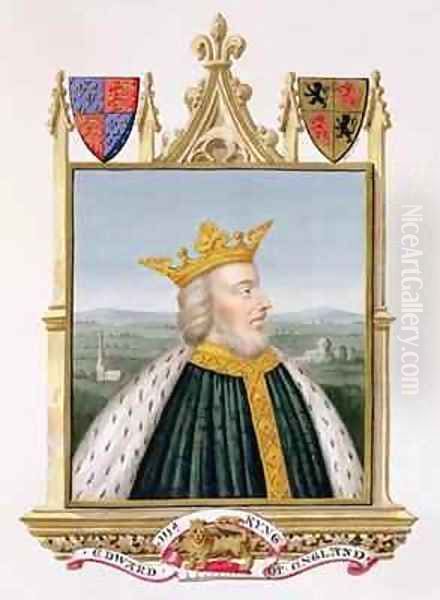 Portrait of Edward III King of England from 1327 from Memoirs of the Court of Queen Elizabeth Oil Painting by Sarah Countess of Essex