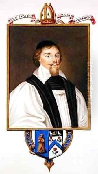 Portrait of John Jewel Bishop of Salisbury from Memoirs of the Court of Queen Elizabeth Oil Painting by Sarah Countess of Essex