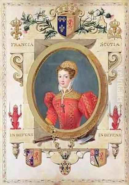 Portrait of Mary Queen of Scots from Memoirs of the Court of Queen Elizabeth Oil Painting by Sarah Countess of Essex