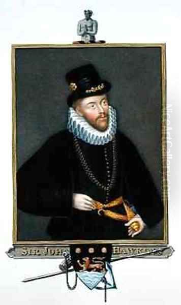 Portrait of Sir John Hawkins from Memoirs of the Court of Queen Elizabeth Oil Painting by Sarah Countess of Essex