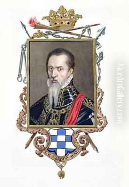 Portrait of Ferdinand Alvarez de Toledo Duke of Alva from Memoirs of the Court of Queen Elizabeth Oil Painting by Sarah Countess of Essex