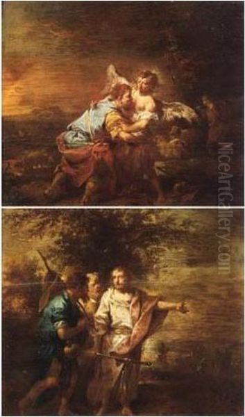 The Journey To Emmaus Oil Painting by Joseph Conrad Seekatz