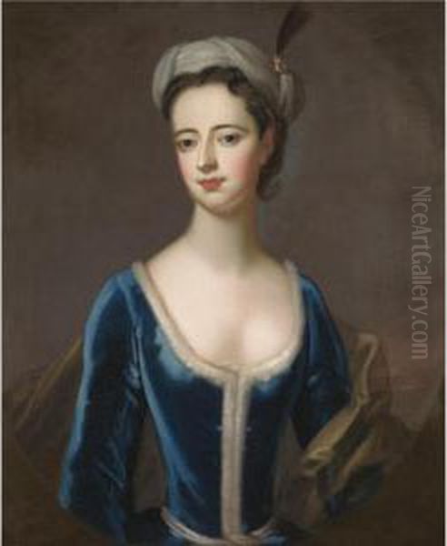 Portrait Of Lady Anne Egerton, Countess Of Jersey Oil Painting by Enoch Seeman