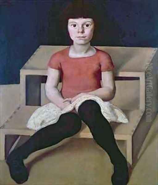 The Artists Youngest Daughter Oil Painting by Albin Egger-Lienz