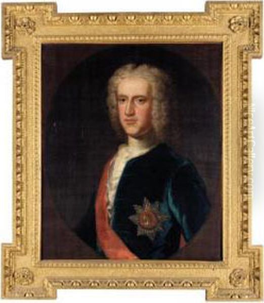 Portrait Of A Nobleman, Probably Thomas Fermor, 1st Earl Of Pomfret (1698-1761) Oil Painting by Enoch Seeman