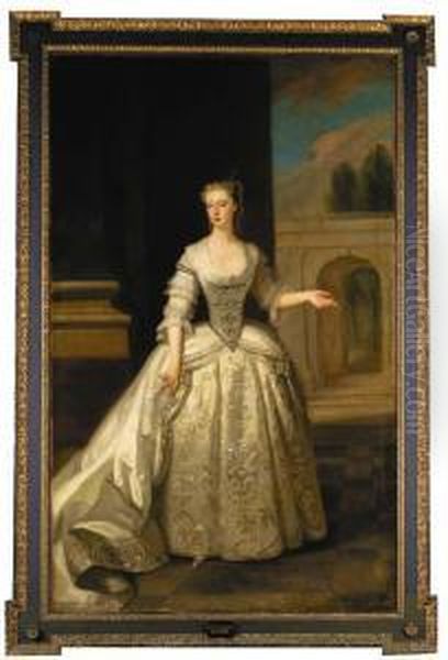 Portrait Of Lady Caroline D'arcy Oil Painting by Enoch Seeman