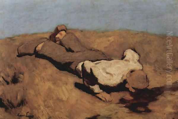 Die Quelle Oil Painting by Albin Egger-Lienz