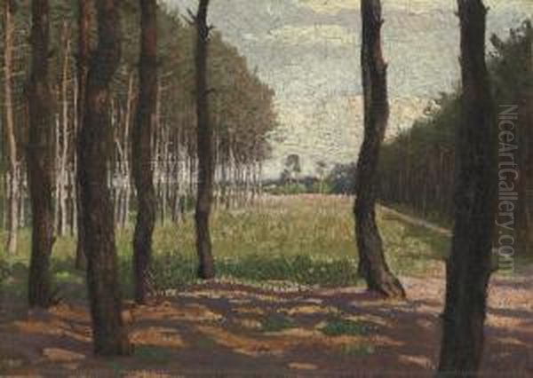 Grunwald Landscape Near Berlin Oil Painting by Arthur Segal