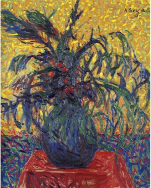 Still Life Of Flowers Oil Painting by Arthur Segal