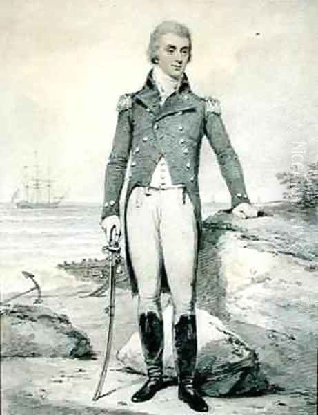 Thomas Wells 1759-1811 Vice Admiral of the Red Oil Painting by Henry Edridge