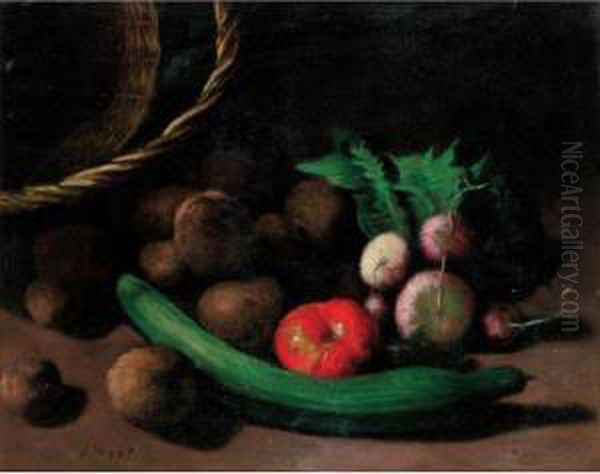 Still Life With Vegetables Oil Painting by Arthur Segal