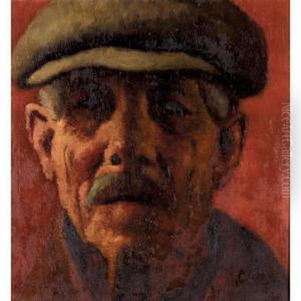 Portrait Of A Man Oil Painting by Arthur Segal