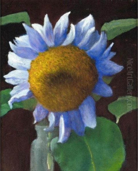 Sunflower Oil Painting by Arthur Segal