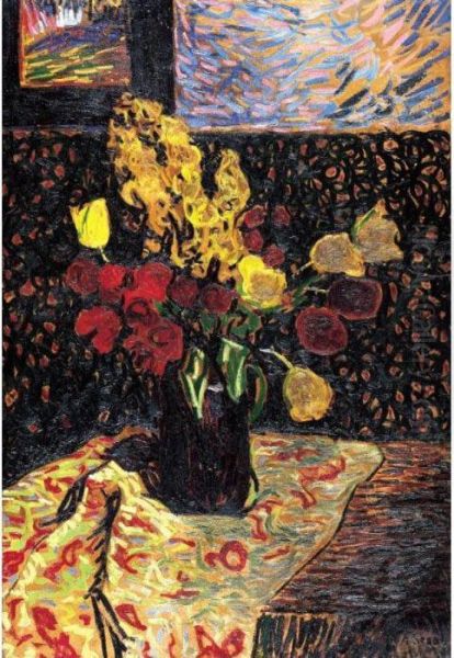 Stilleben Mit Blumen Oil Painting by Arthur Segal