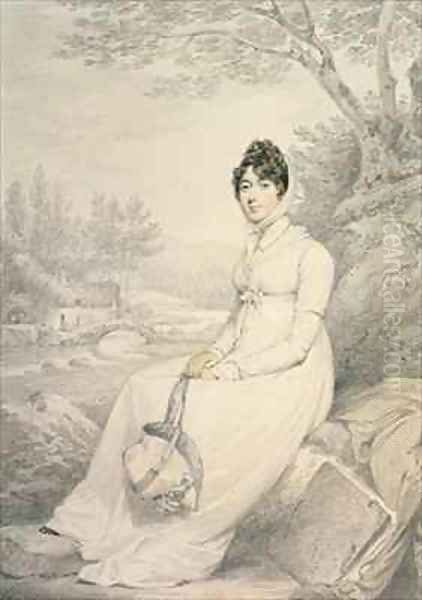 Portrait of a Lady Oil Painting by Henry Edridge