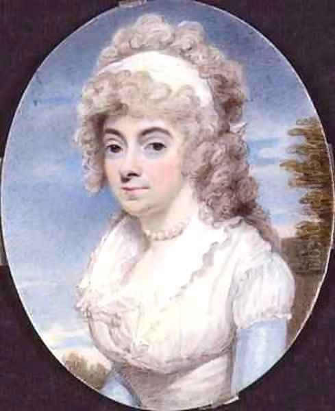 Miniature of unknown woman Oil Painting by Henry Edridge