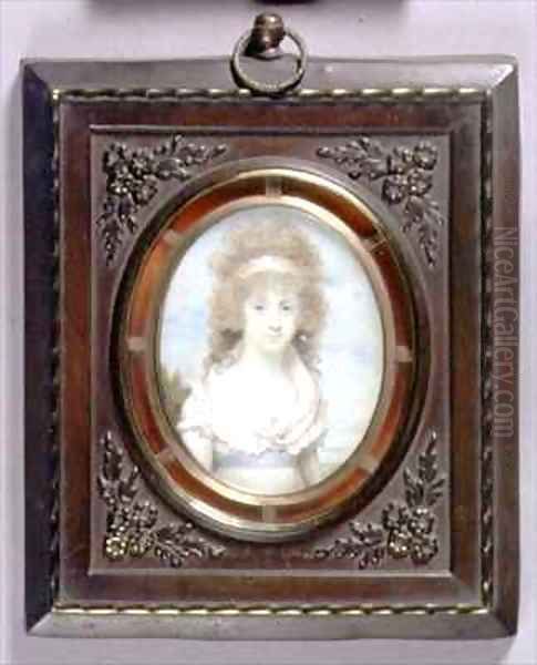 Portrait Miniature of Anna Maria Blunt Oil Painting by Henry Edridge