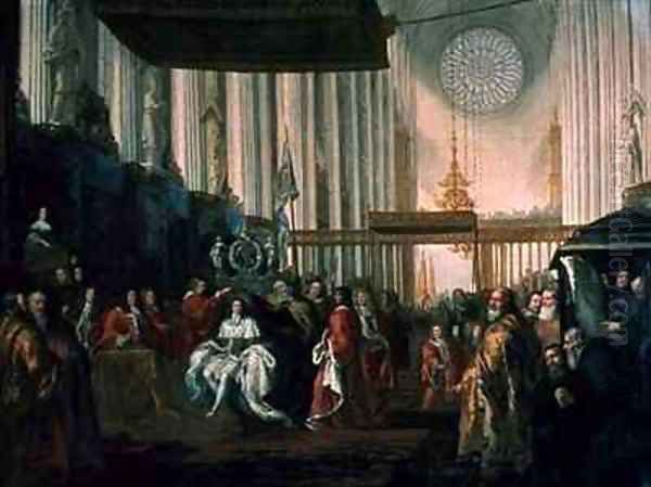 Coronation of Karl XI 1655-97 Oil Painting by David Klocker Ehrenstrahl