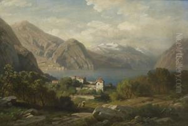 Am Comer See. Oil Painting by August Seidel