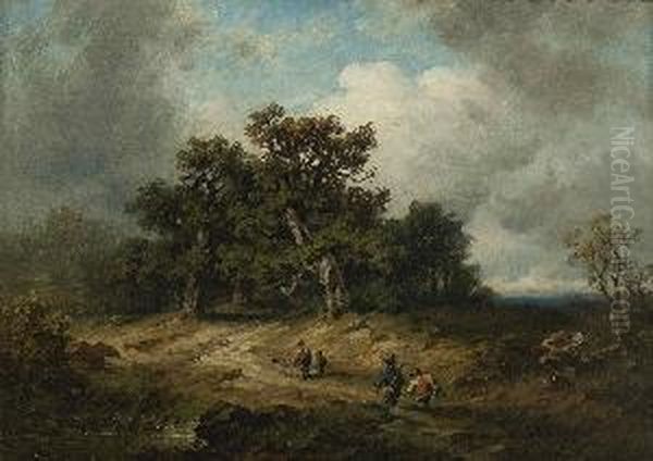 Ruckkehr Von Der Jagd. Oil Painting by August Seidel