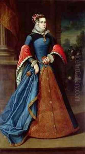 Lady Mary Fitzalan Oil Painting by Eworth or Ewoutsz, Hans