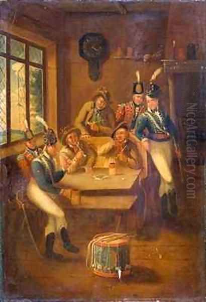 A Recruiting Party Oil Painting by A.E. Eglington