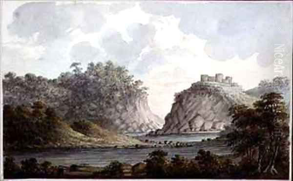 Landscape with a Ruined Castle Oil Painting by Lady Egerton