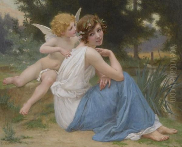 Cupid And Psyche Oil Painting by Guillaume Seignac