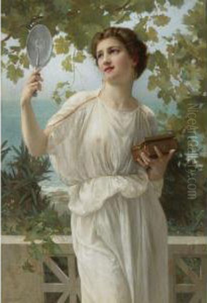 Admiring Beauty Oil Painting by Guillaume Seignac