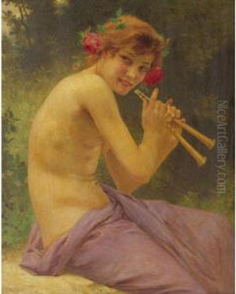 Faunesse Oil Painting by Guillaume Seignac