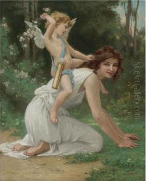 Venus And Cupid Oil Painting by Guillaume Seignac