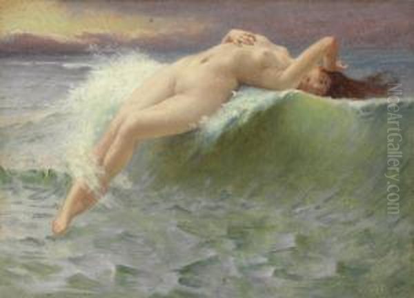 La Vague Oil Painting by Guillaume Seignac