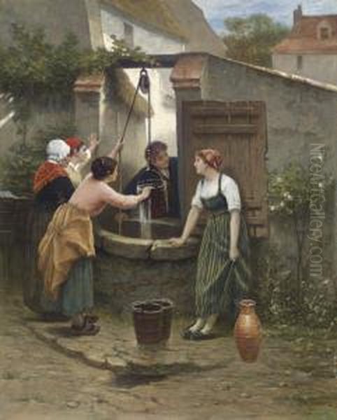 By The Well Oil Painting by Guillaume Seignac