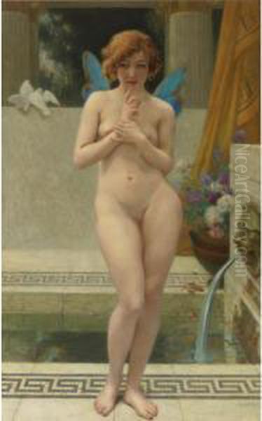 Psyche A La Fontaine Oil Painting by Guillaume Seignac