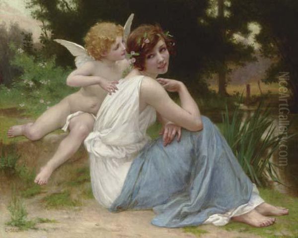 Cupid And Psyche Oil Painting by Guillaume Seignac